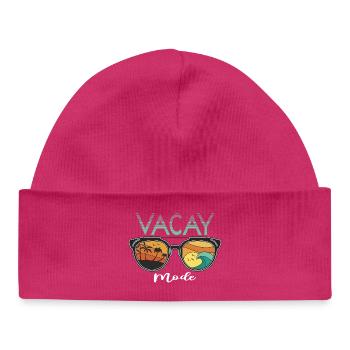 Lustiges Urlaubs & Surfer Design - Baby Organic Mütze - hot Pink - Vorne