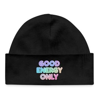 Seulement de l’énergie positive - Bonnet bébé bio - noir - Devant
