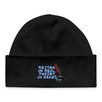 Poetry in Soul and Heart - Baby Organic Beanie - black - Front