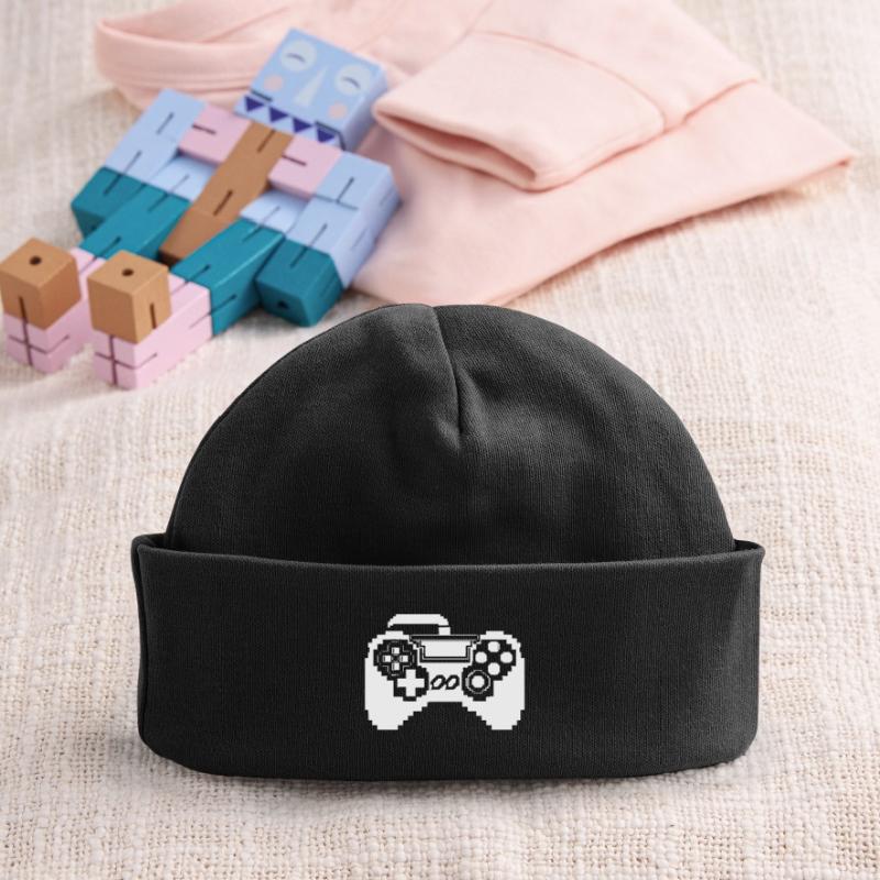 Game Controller Pixel Graphics Baby Organic Beanie