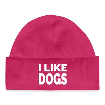canine - Bonnet bébé bio - hot pink - Devant