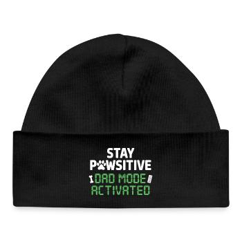 Reste pauvre Mode Papa activé Plus drôle - Bonnet bébé bio - noir - Devant