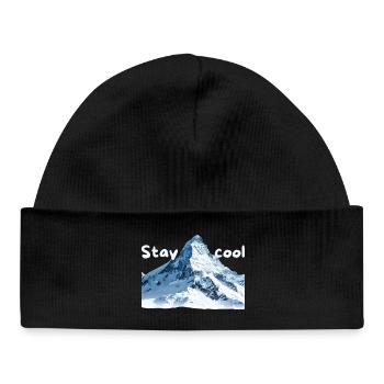 Mountain Scenery Stay Cool - Baby Organic Beanie - black - Front