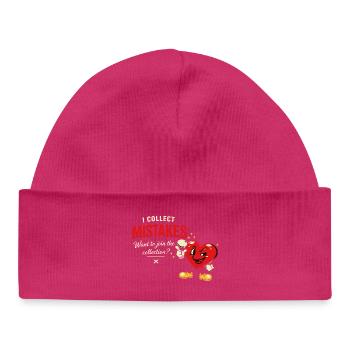 Je collectionne les erreurs – Phrase de draguage de comics vintage - Bonnet bébé bio - hot pink - Devant