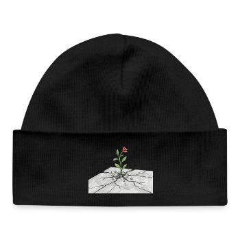 Germ of life on cracks - Baby Organic Beanie - black - Front