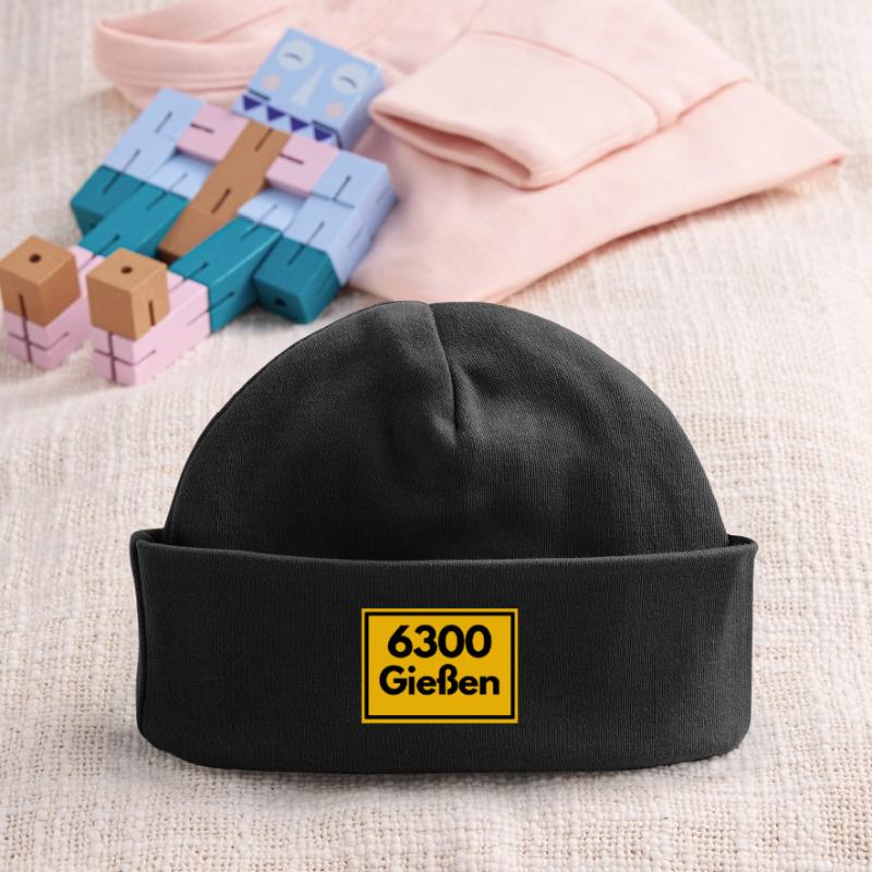 OLD POSTCODE ZIP CODE RETRO 6300 GIESSEN Baby Organic Beanie
