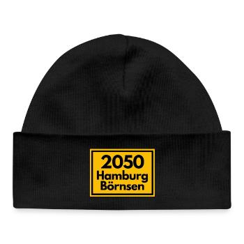 ALTE POSTLEITZAHL PLZ RETRO 2053 HAMBURG BÖRNSEN - Baby Organic Mütze - Schwarz - Vorne