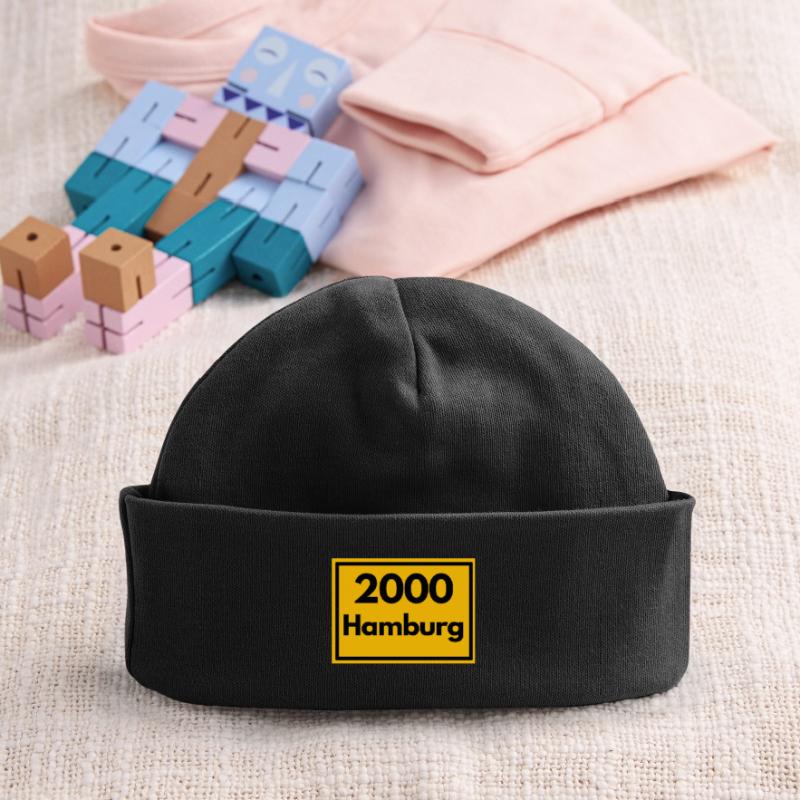 OLD POSTCODE POSTCODE RETRO 2000 HAMBURG - HAFEN Baby Organic Beanie
