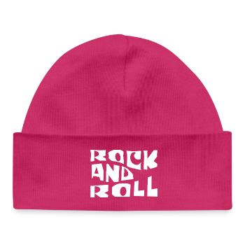 Rock'n'Roll Retro-Typografie - Baby Organic Mütze - hot Pink - Vorne