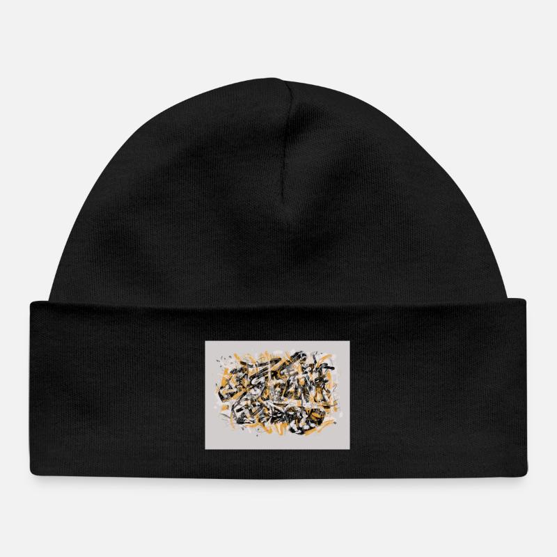 Tag Without a Face - Baby Organic Beanie - black