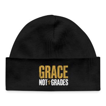 Grace Not Grades Christlicher Lehrer Jesus Glaube - Baby Organic Mütze - Schwarz - Vorne