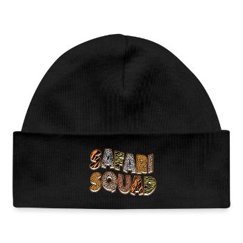 Safari Squad Animals Zoo Party Jungle Zoo Birthday - Baby Organic Beanie - black - Front