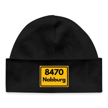 ALTE POSTLEITZAHL PLZ RETRO 8470 NABBURG HEIMAT - Baby Organic Mütze - Schwarz - Vorne