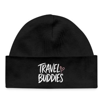 Travel Friends Heart Design - Bonnet bébé bio - noir - Devant