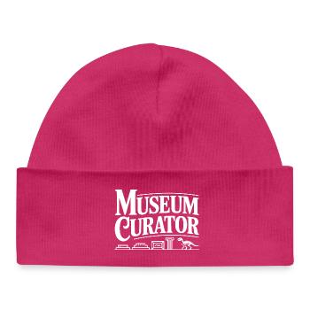 Museum Curator - Baby Organic Beanie - hot pink - Front