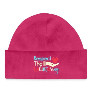Appréciation du bénévole Respect du bénévole - Bonnet bébé bio - hot pink - Devant