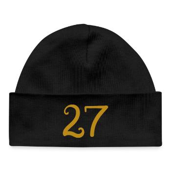 27 - Baby Organic Mütze - Schwarz - Vorne