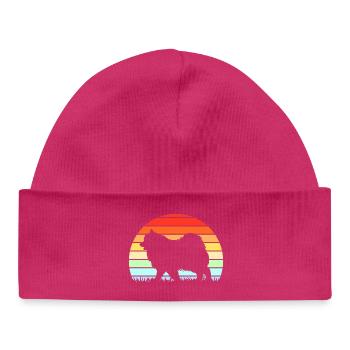 Samoyed Dog Samoyed - Baby Organic Beanie - hot pink - Front