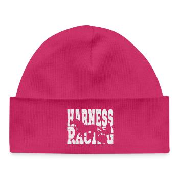 Trotter Trotting Race Design - Baby Organic Beanie - hot pink - Front