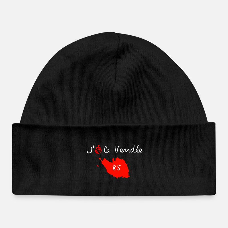 j'aime la vendee carte 85 - Bonnet bébé bio - noir