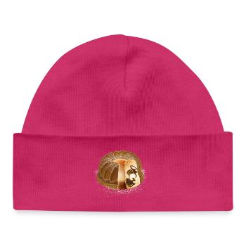 Le gâteau en marbre populaire au sucre en poudre - Bonnet bébé bio - hot pink - Devant