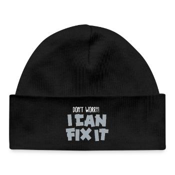Funny father Duct tape Don't worry! I can fix it - Baby Organic Beanie - black - Front