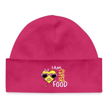 Cœur de fromage - Bonnet bébé bio - hot pink - Devant