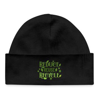 Réduire le recyclage de réutilisation - Bonnet bébé bio - noir - Devant