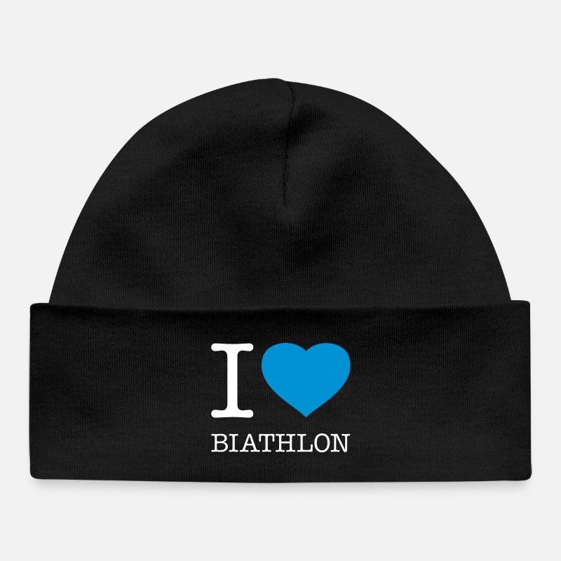 J’ADORE LE BIATHLON - Bonnet bébé bio - noir