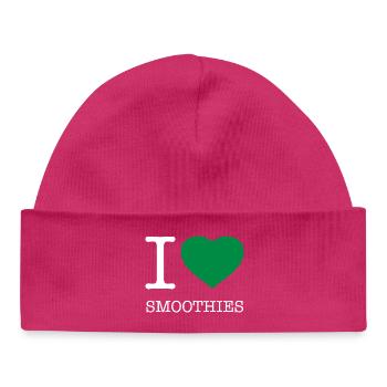 I LOVE SMOOTHIES - Baby Organic Mütze - hot Pink - Vorne