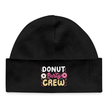 Donut-Party-Matching - Baby Organic Mütze - Schwarz - Vorne