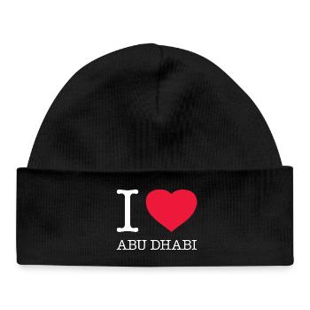 I LOVE ABU DHABI - Baby Organic Beanie - black - Front