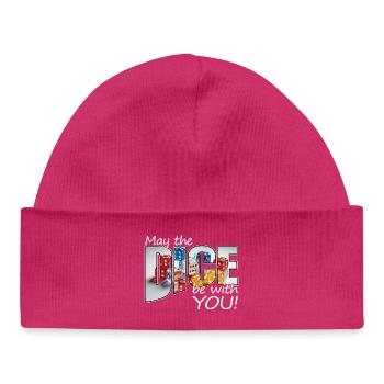 Boardgamer - May the dice be with you! - Baby Organic Beanie - hot pink - Front