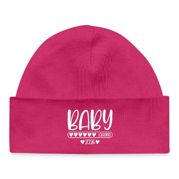 Baby 2026 loading - Baby Organic Beanie - hot pink - Front