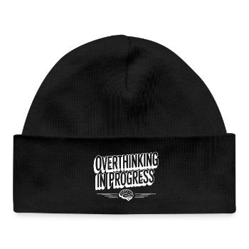 Overthinking in Progress - Baby Organic Beanie - black - Front