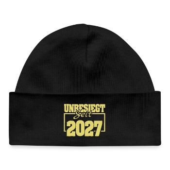 depuis 2027 - Bonnet bébé bio - noir - Devant