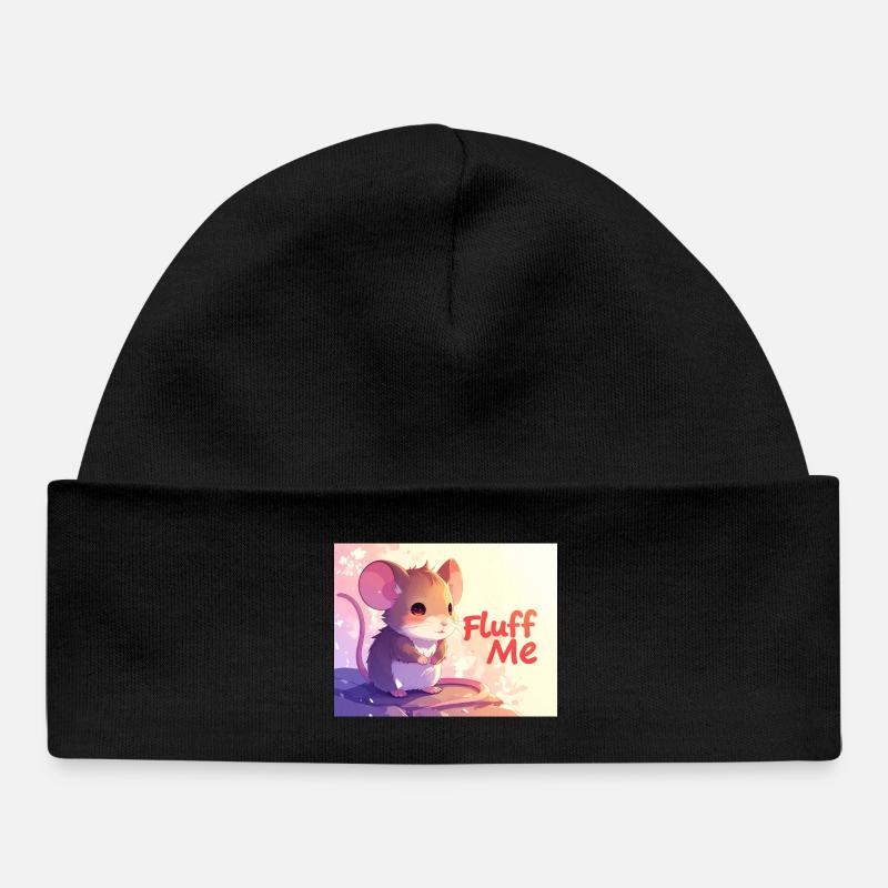 Souris Fluff me - Bonnet bébé bio - noir