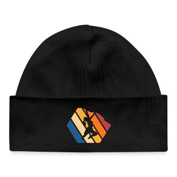Dynamische Streetdance Silhouette - Baby Organic Mütze - Schwarz - Vorne