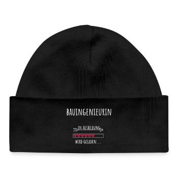 Génie civil Formation Ingénieur civil - Bonnet bébé bio - noir - Devant