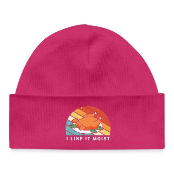 Papa Großvater Opa Thanksgiving Vater - Baby Organic Mütze - hot Pink - Vorne