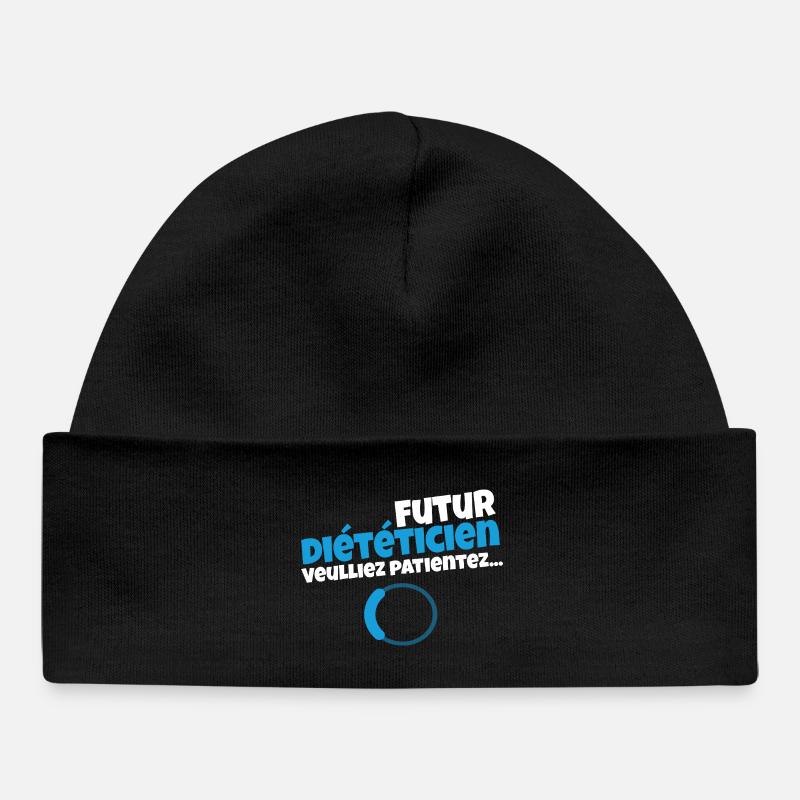 Futur diététicien – Veuillez patienter - Bonnet bébé bio - noir
