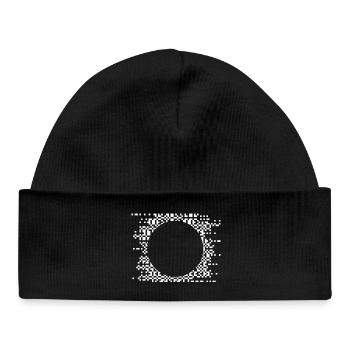Cercle de pixels Nébuleuse abstraite - Bonnet bébé bio - noir - Devant