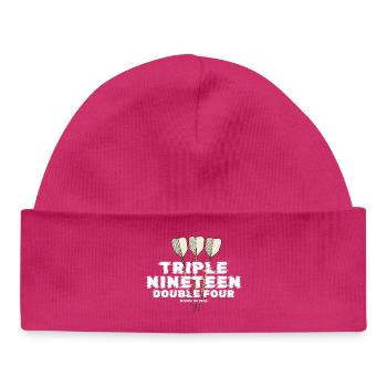 Vintage 1965 Darts Checkout - Baby Organic Beanie - hot pink - Front