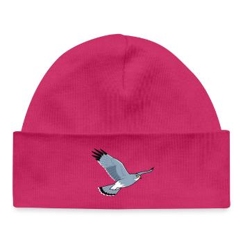 Poule Busard Circus Cyaneus Oiseau de proie - Bonnet bébé bio - hot pink - Devant
