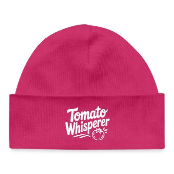 Le Chuchoteur de Tomates - Bonnet bébé bio - hot pink - Devant