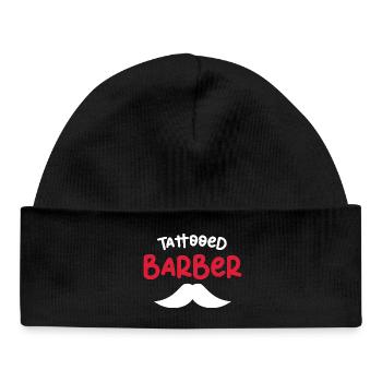 Tattooed Barber Mustache Design - Baby Organic Mütze - Schwarz - Vorne