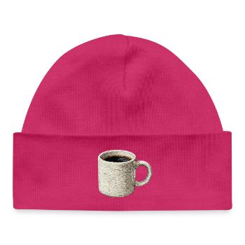 Bestickter Filterkaffee – Lungo (gedruckt) - Baby Organic Mütze - hot Pink - Vorne