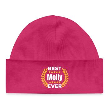 Best Molly Ever Legend Name Gift - Baby Organic Beanie - hot pink - Front