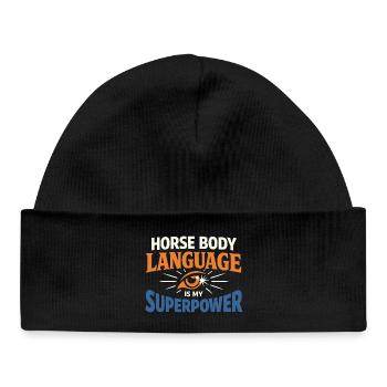 Horse Mood Humor Experienced Horse Owner - Baby Organic Beanie - black - Front