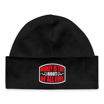 Money Root Evil Capitalism Greed Finance Rich - Baby Organic Beanie - black - Front